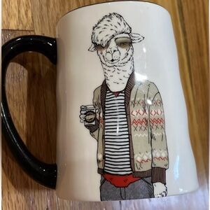 Llama Coffee Cup Signature Housewares Oversized Mug Llama Sweater Stoneware